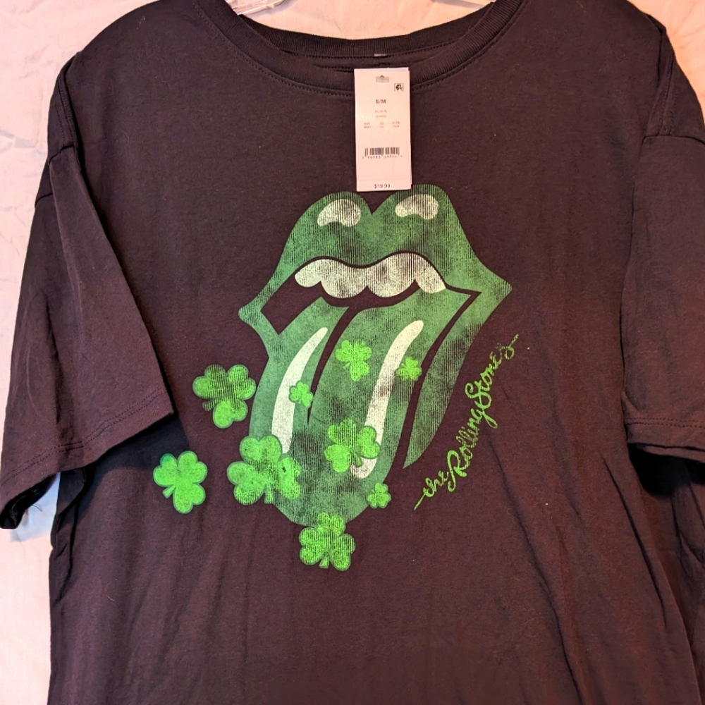 The Rolling Stones Shamrock Tee Size M New